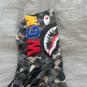 Authentic Black and grey Camo Bape hoodie